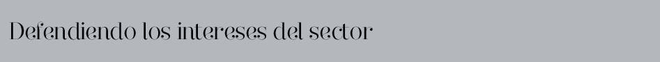Defendiendo los intereses del sector