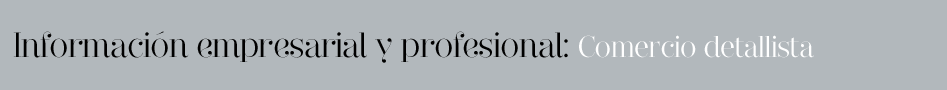 Información empresarial y profesional: Comercio detallista