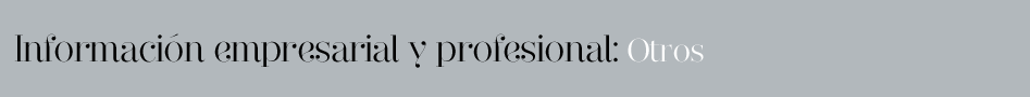 Información empresarial y profesional: Otros